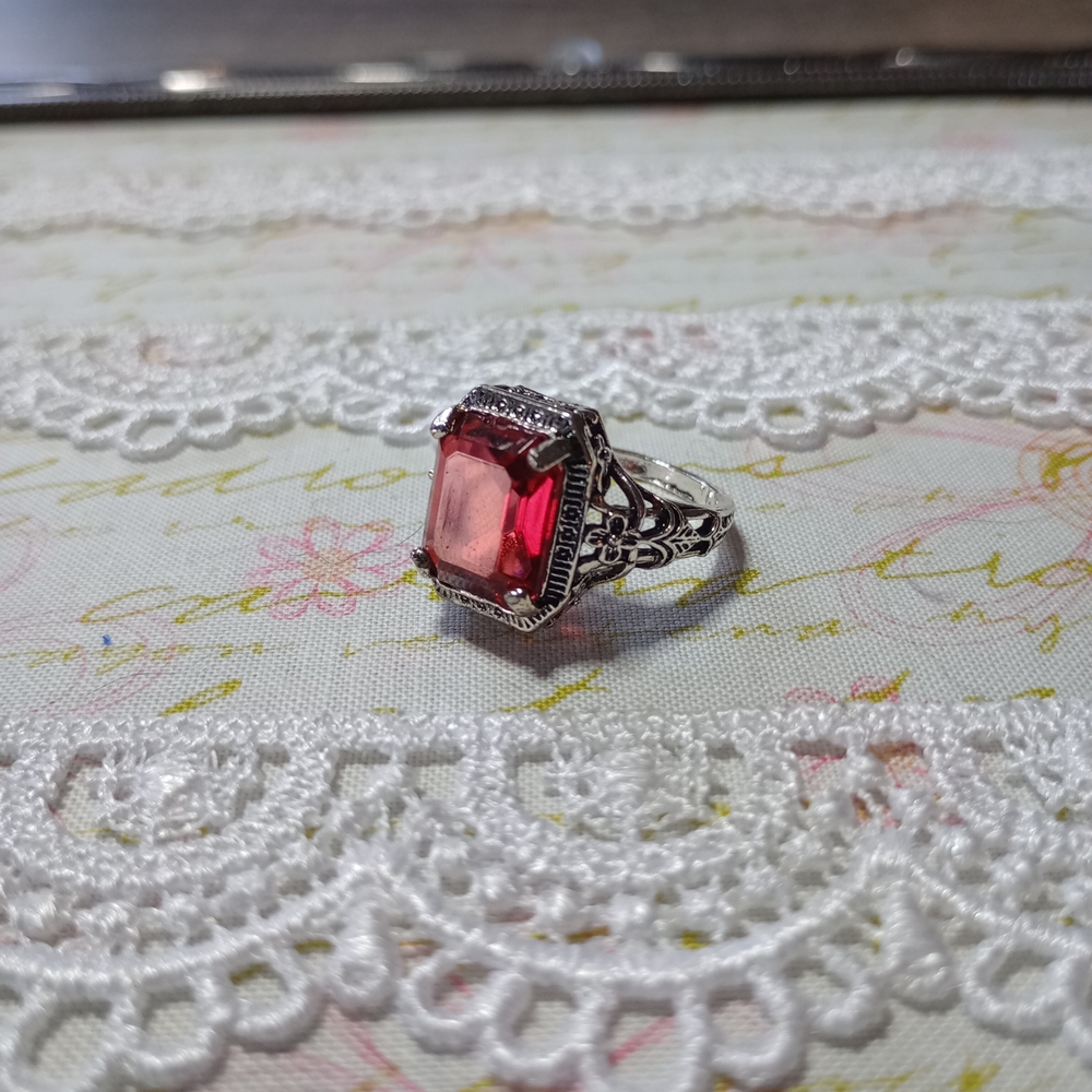 Pink Gemstone Statement Ring - image 1